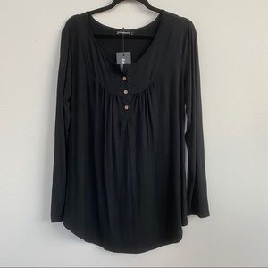 Sarin Mathews Black Flowy Top - NWT